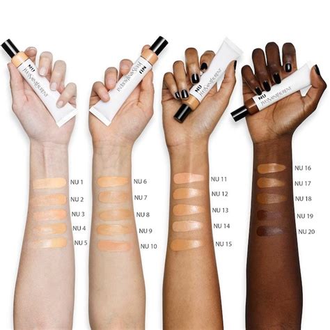 ysl swatches dark skin|ysl nu bare look skin tint.